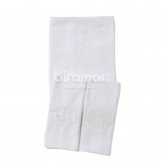 Fralda de Ombro Cremer para Bebê com 2 Fraldas Boca Royal Branco Percal 300 fios