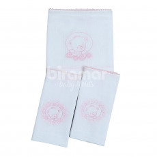 Fralda de Ombro Cremer para Bebê com 2 Fraldas de Boca Teddy Bear Rosa