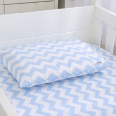 Fronha para Berço Estampada Soho Chevron Azul