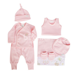 Gift Set para Bebê Bella Butterfly Rosa 7 Peças - Tamanho Único