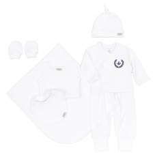 Gift Set para Bebê Fleur de Lis Marinho 7 Peças - Tamanho Único