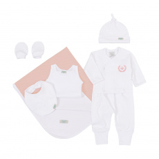 Gift Set para Bebê Fleur de Lis Rosê 7 Peças - Tamanho Único