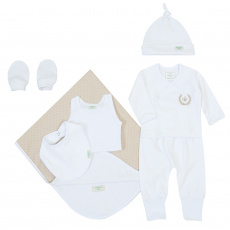 Gift Set para Bebê Fleur de Lis Vanilla 7 Peças - Tamanho Único
