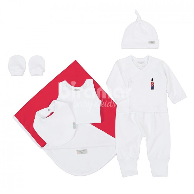 Gift Set para Bebê Toy Soldiers Branco 7 Peças - Tamanho Único