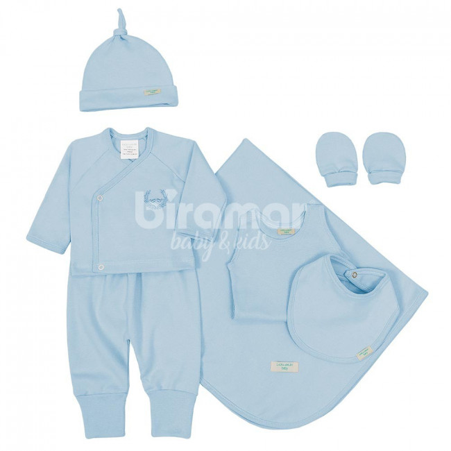 Gift Set para Bebê Valencia Azul 7 Peças - Tamanho Único