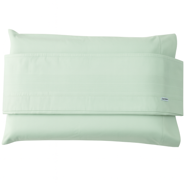 Jogo de Lençol Solteiro 3 Peças Percal com Nervura Mint