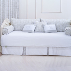 Kit Bicama Babá 10 Peças Damask Branco
