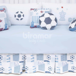 Kit Bicama Babá 10 Peças Goal Azul