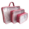 Kit Bolsa Organizadora Vinil 3 Peças Pink