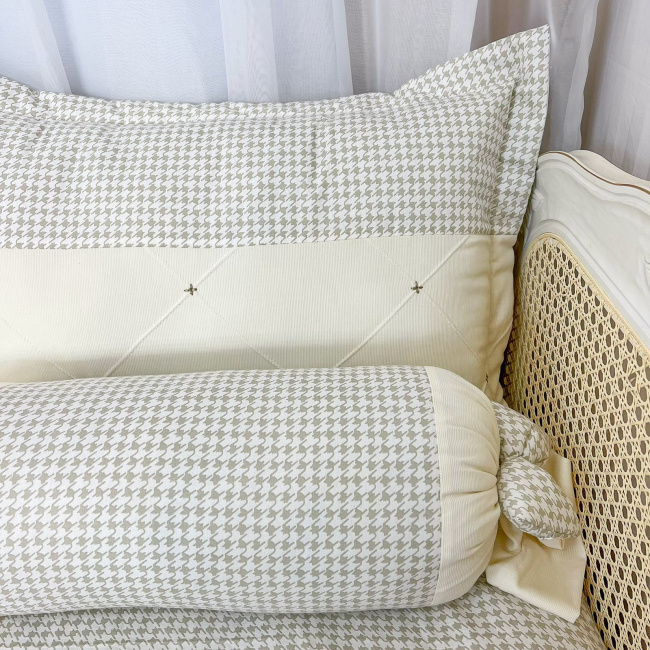 Kit Cama Babá 7 peças com Saia Lollipop II Classic Pérola