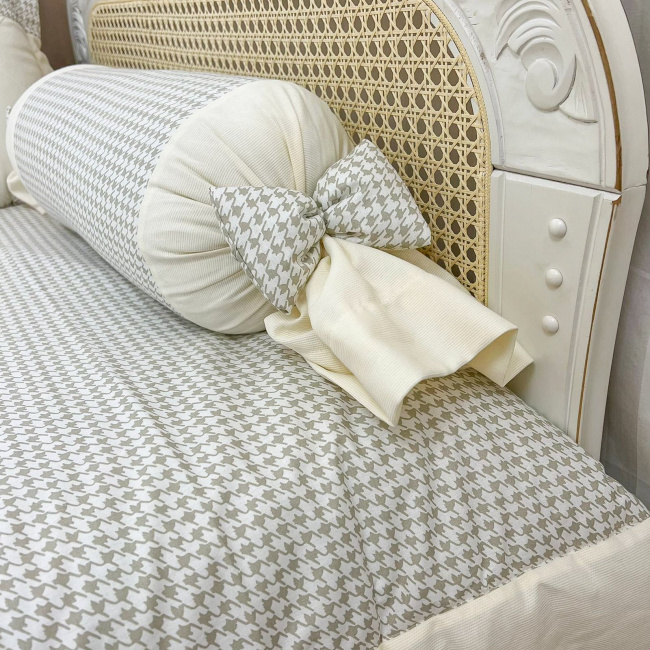 Kit Cama Babá 7 peças com Saia Lollipop II Classic Pérola