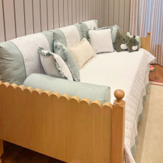 Kit Cama Babá 9 Peças com Saia Glamour Mesclado Verde