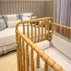 Kit Cama Babá 9 Peças com Saia Glamour Mesclado Verde