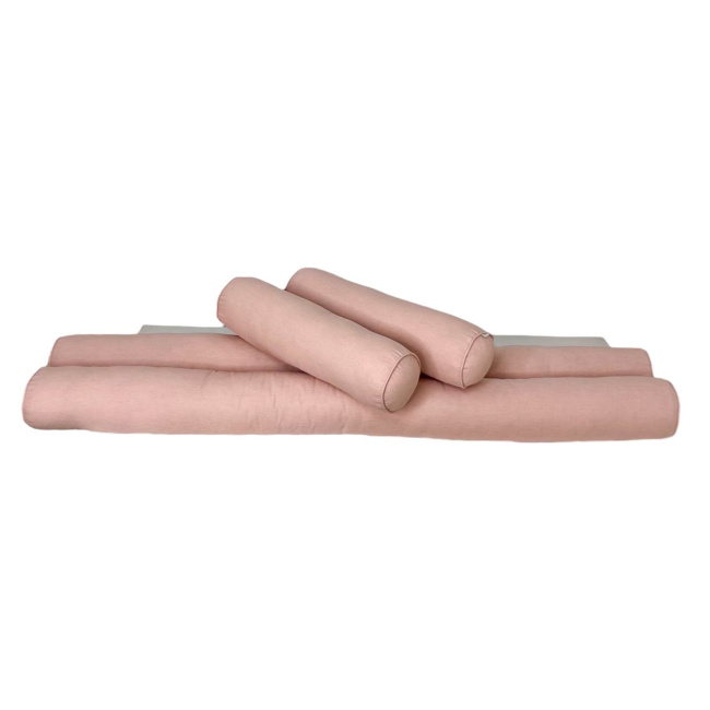 Kit de Berço Rolinho 4 Peças Linho Rosê