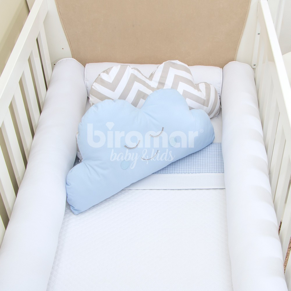 Almohadón para bebé Biramar Baby Protetor De Grade Berço Antissufocante 4  Peças Piquet Branco Kit berço