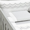 Kit de Berço Rolinho 7 Peças Firenze Branco/Cinza
