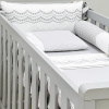 Kit de Berço Rolinho 7 Peças Firenze Branco/Cinza