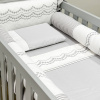 Kit de Berço Rolinho 7 Peças Firenze Branco/Cinza