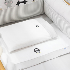 Kit Enxoval de Berço 7 Peças Woodland Branco / Cinza