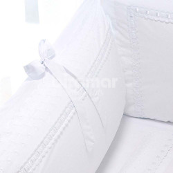 Kit Enxoval de Berço Algodão Doce Branco 9 Peças