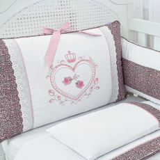 Kit Enxoval de Berço Baby Oncinha Rosa 5 Peças