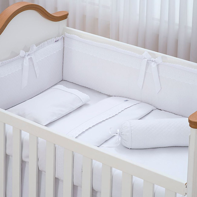 Kit Enxoval de Berço Blanche Matelassado 9 Peças