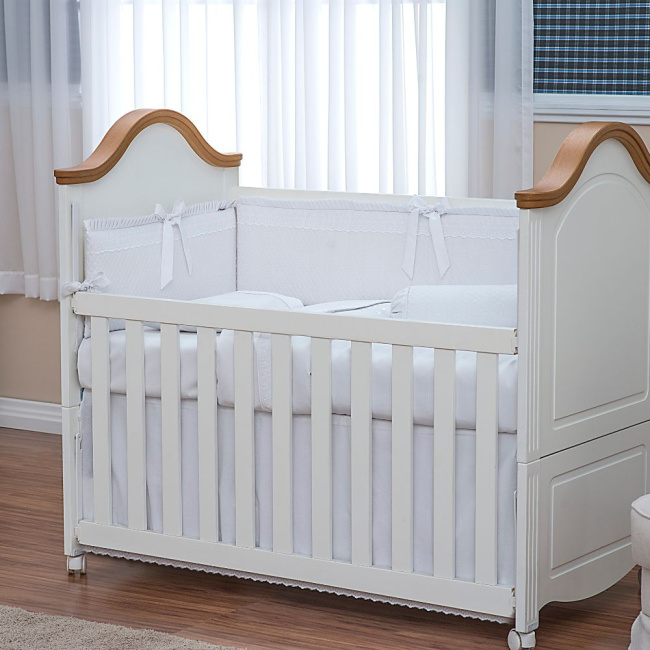 Kit Enxoval de Berço Blanche Matelassado 9 Peças
