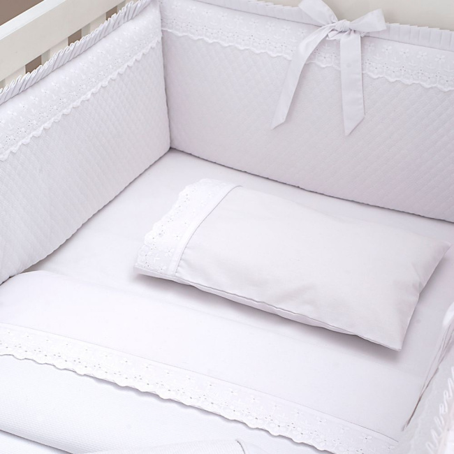 Kit Enxoval de Berço Blanche Matelassado 9 Peças