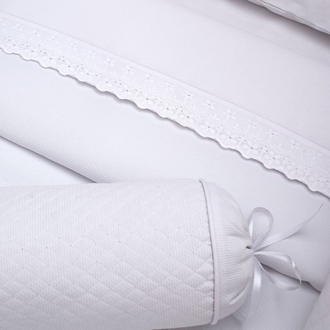 Kit Enxoval de Berço Blanche Matelassado 9 Peças