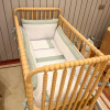 Kit Enxoval de Berço Glamour Chambray Mesclado Verde 9 Peças