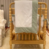 Kit Enxoval de Berço Glamour Chambray Mesclado Verde 9 Peças