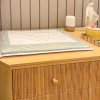 Kit Enxoval de Berço Glamour Chambray Mesclado Verde 9 Peças