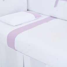 Kit Enxoval de Berço Glamour Lilás 9 Peças