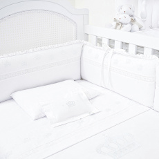 Kit Enxoval de Berço Kingdom Branco 7 peças