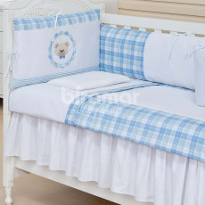 Kit Enxoval de Berço Lollipop Charlie Azul 8 peças