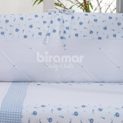 Kit Enxoval de Berço Lollipop II Balãozinho Azul 8 peças