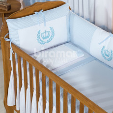 Kit Enxoval de Berço Lollipop II Coroinha Azul 8 peças