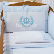 Kit Enxoval de Berço Lollipop II Coroinha Azul 8 peças