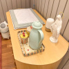 Kit Enxoval de Berço Nervurado 9 Peças Cabeceira e Rolos Laterais Glamour Chambray Mesclado Verde