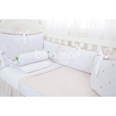 Kit Enxoval de Berço Provençal Rosa 10 Peças com Mosquiteiro