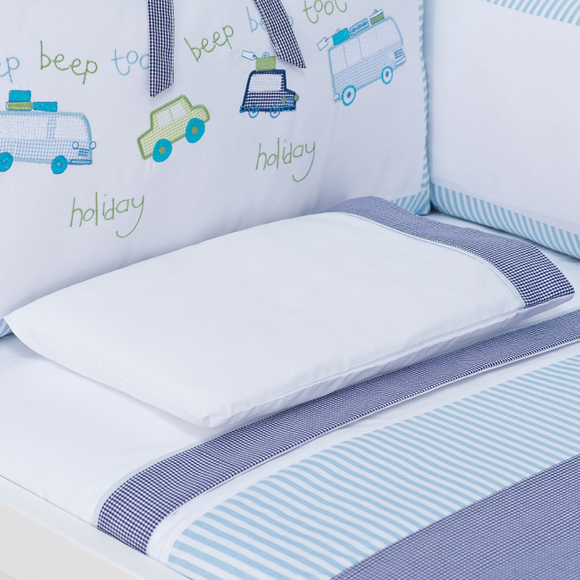 Kit Enxoval para Berço Holiday Azul 9 Peças