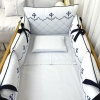 Kit Enxoval para Berço Versailles Marinho 9 Peças