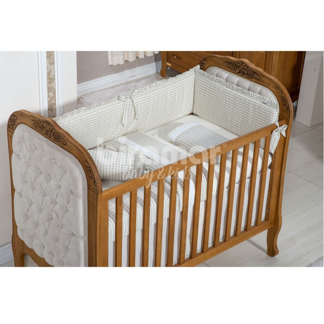 Kit Enxoval para Berço Windsor Bege 9 Peças