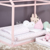 Kit Rolinho Mini Cama 4 Peças Tiffany Floral Rosa (Colchão 1,50 x 0,70)