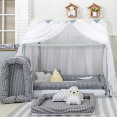 Kit Montessoriano Rolinho 5 Peças Xadrez Preto (Colchão 1,50 x 0,90 x 0,12)