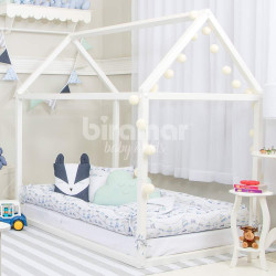 Kit Montessoriano Rolinho Solteiro 4 Peças Carrinhos Azul (Colchão 1,88 x 0,88)