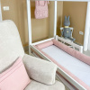 Kit Rolinho Mini Cama 4 Peças Linho Rosê (Colchão 1,50 x 0,70)