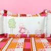 Kit bicama baba 7 peças com Saia Camponesa Rosa
