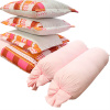 Kit bicama baba 7 peças com Saia Camponesa Rosa