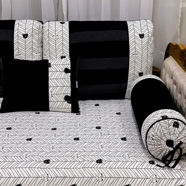 Kit Cama Babá 8 Peças Aisha Preto